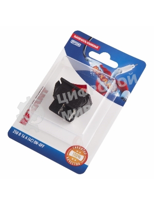 Выключатель клавишный Rexant 250V 16А (4с) ON-OFF красный с подсветкой (RWB-502, SC-767, IRS-201-1) (в упак. 1 шт.)