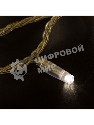 Гирлянда Neon-night Нить 10м, постоянное свечение, прозрачный ПВХ, 230В, теплый белый