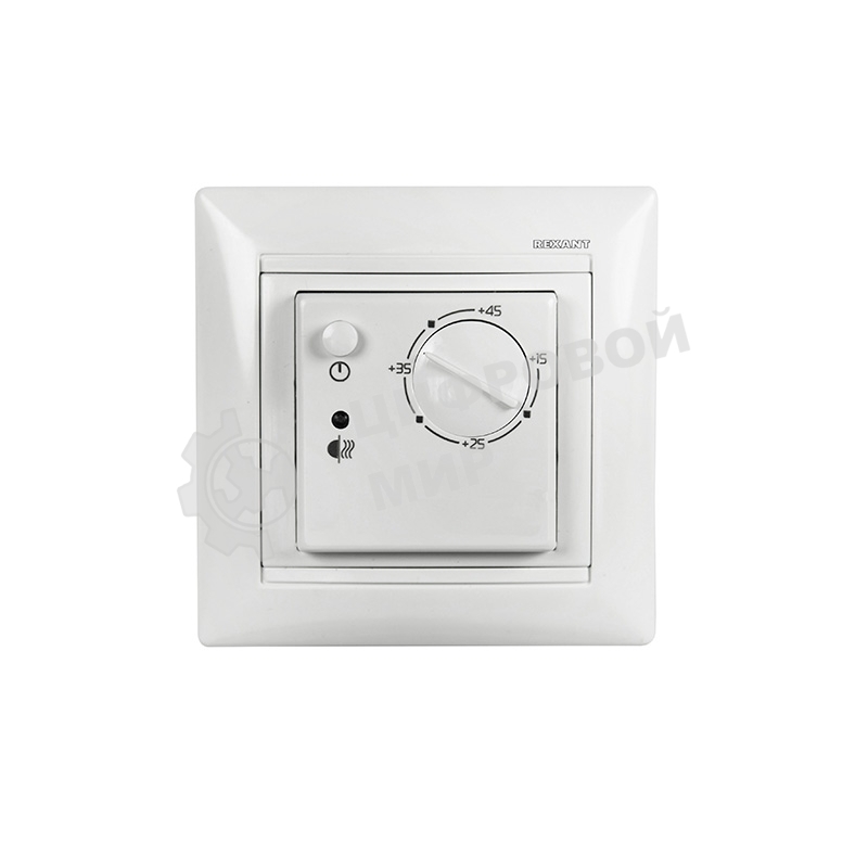 Терморегулятор механический Rexant RX-308B белый (совместим с Legrand серии Valena)