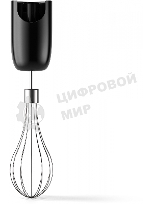 Блендер погружной Philips HR2543/90, 700 Вт, 1 скорость, турбо режим, стакан для взбивания, венчик, измельчитель, черный