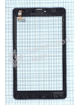 Сенсорное стекло (тачскрин) для Irbis TZ743 REV2, черное с рамкой