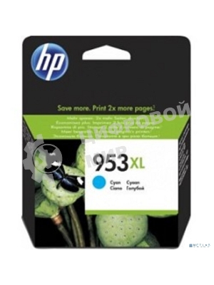 Картридж струйный HP 953XL F6U16AE голубой для HP OJP 8710/8715/8720/8730/8210/8725 (1600стр.)