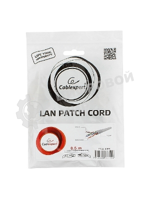 Патч-корд UTP Cablexpert cat.6, 0.5м, литой, многожильный, серый