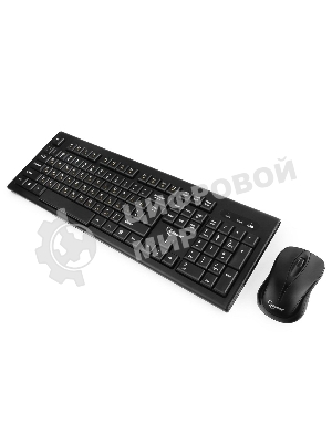 Комплект клавиатура+мышь Gembird KBS-8002 беспроводной, USB, 1000 DPI, чёрный