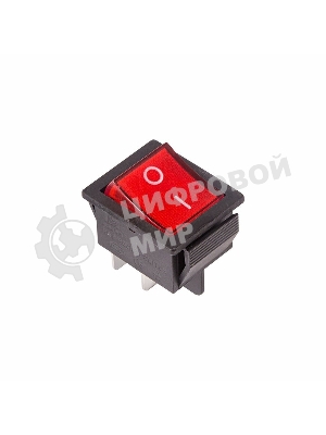 Выключатель клавишный Rexant 250V 16А (4с) ON-OFF красный с подсветкой (RWB-502, SC-767, IRS-201-1) (в упак. 1 шт.)