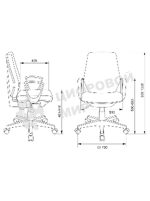 Кресло Бюрократ CH-545 черный, экокожа, 120 кг, механизм качания