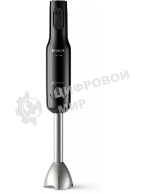 Блендер погружной Philips HR2543/90, 700 Вт, 1 скорость, турбо режим, стакан для взбивания, венчик, измельчитель, черный