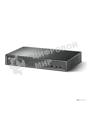 Коммутатор 9-port 10/100Mbps unmanaged switch with 8 PoE+ ports, compliant with 802.3af/at PoE, 65W PoE budget, support 250m Extend Mode, Priority mode and Isolation mode, desktop mount, plug and play.