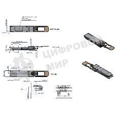 Оптический модуль Mellanox® transceiver, 100GbE, QSFP28, MPO, 850nm, up to 100m, DDMI