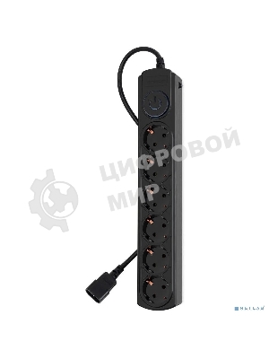 Сетевой фильтр Ippon BK-6-UPS-1.8-10-B 1.8 м, 6 розеток, черный, коробка