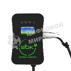 Зарядная станция S'OK Green Energy серии M3W Wallbox EV Charger SM3W10732542-7, 1-фаза, 7кВт (32А/220В), OCPP 1.6J, уровень защиты IP54, кабель 7.5м