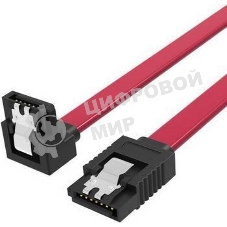 Кабель Vention SATA 3 M/SATA 3 M угол 90 с защелками, красный - 0.5 м KDDRD