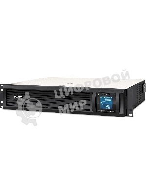 Источник бесперебойного питания APC Smart-UPS C 1000VA/600W, 2U RackMount, 230V, Line-Interactive, LCD, 1 year warranty(REP. SMC1000I-2U)
