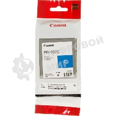 Картридж струйный Canon PFI-107C (6706B001) голубой (130 мл) для Canon iP F680/685/780/785