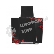 Вытяжка наклонная Gefest ВО 3603 К16 черный/красный, 60 см, 550 куб. м/ч, 76 дБ