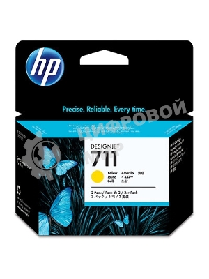 Картридж струйный HP №711 CZ136A желтый x3уп. для HP DJ T120/T520 (29мл)