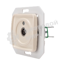 Розетка телевизионная Kranz TV DEA Проходная с/у мех. бежевый (1/10/120)