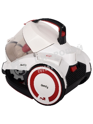 Пылесос Domfy DSC-VC505 белый/красный, 350/2000 Вт, уборка сухая, пылесборник контейнер 2.5 л