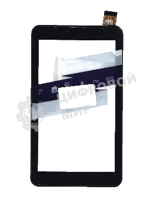Сенсорное стекло (тачскрин) для Irbis TZ709 V2, черное с рамкой