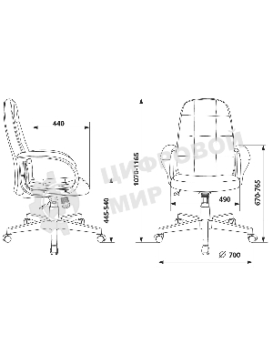 Кресло Бюрократ CH 002 3C11 черный, ткань