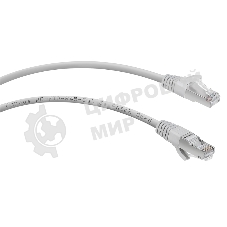 Шнур коммутационный Cabeus, Cat.5e, экр., F/UTP, RJ45/RJ45, PVC, AWG24, 1м, серый