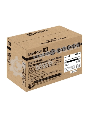 Источник бесперебойного питания ExeGate EP244543RUS Power Back BNB-600 600VA, черный, 2 евророзетки