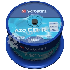Диск CD-R Verbatim 700Mb 48x Cake Box (50шт) (43343)