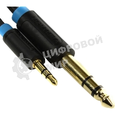 Кабель Vention аудио Jack 6,5 мм M/3,5 M - 2 м