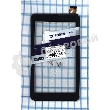 Сенсорное стекло (тачскрин) для Irbis TZ709 V2, черное с рамкой