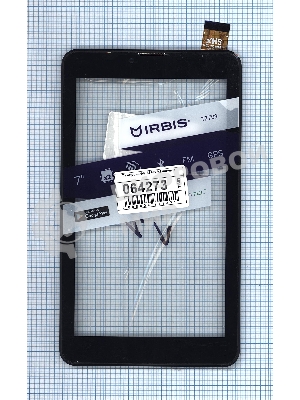 Сенсорное стекло (тачскрин) для Irbis TZ709 V2, черное с рамкой