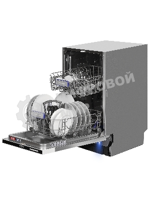 Встраиваемая посудомоечная машина Maunfeld MLP-082D Light Beam, серебристый, 44.8 см, 9 компл., 49 дБ, класс A++