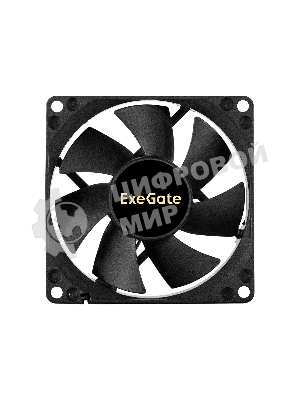 Вентилятор для корпуса ExeGate ExtraSilent ES08025SM черный, 80 мм, 2100 об/мин, 21 дБ, 3 pin
