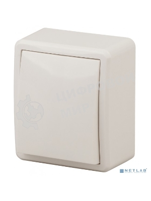 Выключатель 1-кл. ОП Эра Эксперт 10А, IP20, 11-1201-02, 250 В, 10AX, сл. кость, Эра Б0020655