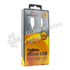 Кабель USB2.0 Cablexpert CC-G-mUSB01Bk-1.8M, AM/microB, серия Gold, длина 1.8м, черный, блистер