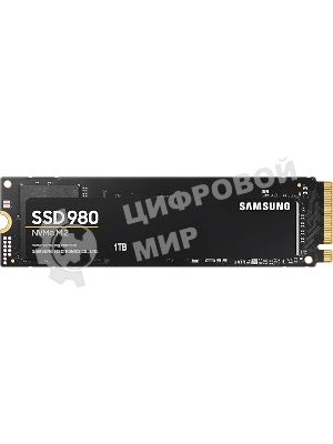 Накопитель SSD Samsung 980, 1000Gb, PCIe 3.0 x4, M.2 2280, NVMe, R/W 3500/3000