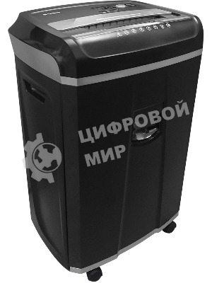 Шредер ГЕЛЕОС УМ35-4 (DIN P-4) фрагмент 3,9x30мм, 26 листов (70гр./м²), 35 литров, Уничт.скобы,скрепки,пл.карты,CD. TouchGuard.JamFree.ECO