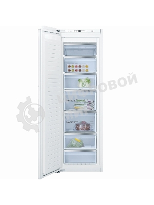 Встраиваемый морозильный шкаф Bosch GIN81AEF0U, белый, 212л, 5 ящиков