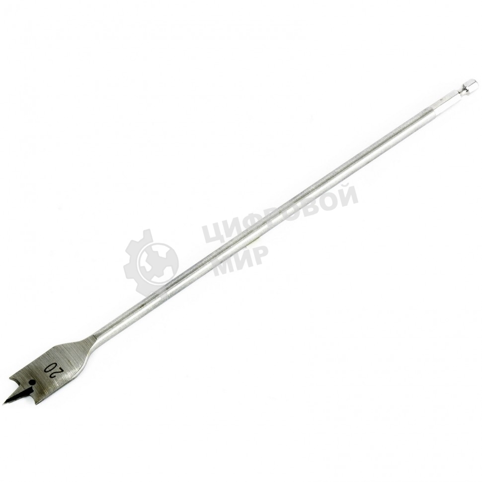 Сверло по дереву Matrix перовое удлиненное, 20 х 300 мм, 6-гранный хвостовик