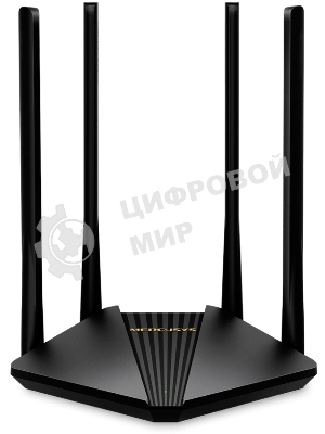 Wi-Fi роутер MERCUSYS MR30G, Wi-Fi 5, AC1200, 2.4/5ГГц, 2 LAN, черный