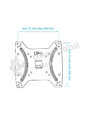 Крепеж Kromax OPTIMA-200 черный Кронштейн для LED/LCD телевизоров 15