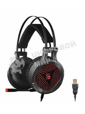 Гарнитура A4Tech Bloody G530 чёрный/серый, проводная, подсветка