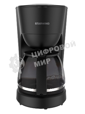 Кофеварка капельная Starwind STD1212 черный, исп. кофе - молотый, 1.25 л, 600 Вт.