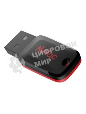 Флешка USB Netac U197 (NT03U197N-016G-20BK), 16Gb, USB 2.0, R/W 25/10, черный/красный