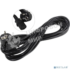 Кабель питания ExeGate Power PC-5P (Евровилка угловая Schuko->С13) VDE-250V-3*0.75-CU, 10A, 5м