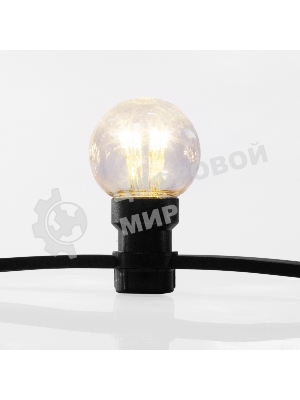 Гирлянда Neon-night LED Galaxy Bulb String 10м, черный каучук, 30 лампx6 LED теплый белый, влагостойкая IP65