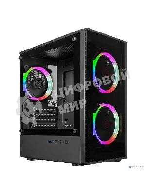 Компьютерный корпус Ginzzu CL406 mATX FAN 3*12 FRGb (12RR4)