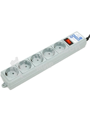 Сетевой фильтр Powercube SPG-B-15 5 м, 5 розеток, серый, коробка