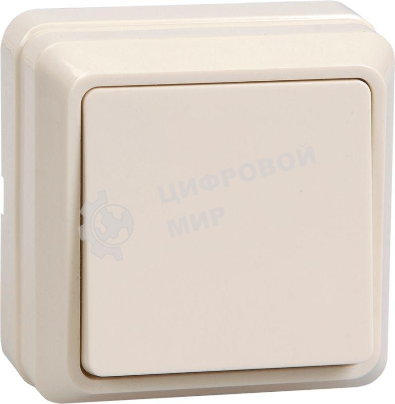 Выключатель 1-кл. ОП ОКТАВА 10А IP20 ВС20-1-0-ОКм крем. IEK EVO10-K33-10-DC