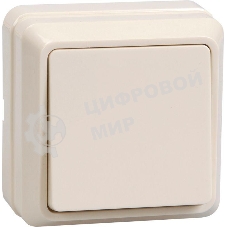 Выключатель 1-кл. ОП ОКТАВА 10А IP20 ВС20-1-0-ОКм крем. IEK EVO10-K33-10-DC