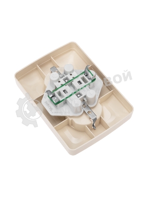 Розетка Kranz 2-ая DEA керамика с/з с/у 16А бежевый (1/10/100)